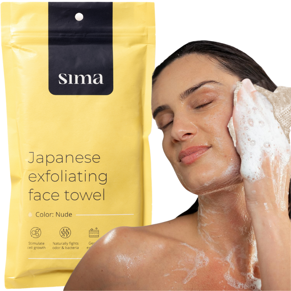 Sima Face Exfoliating Towel for Sensitive Skin – Nude Color