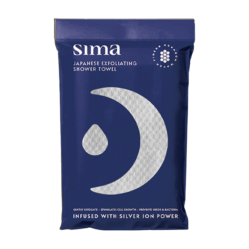 Sima Japanese Exfoliating Shower Towel - White