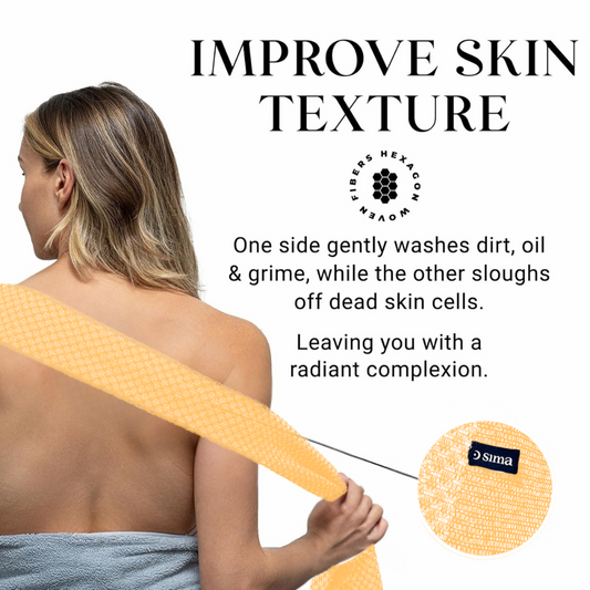 Sima Japanese Exfoliating Shower Towel – Limited Summer Edition – Yellow