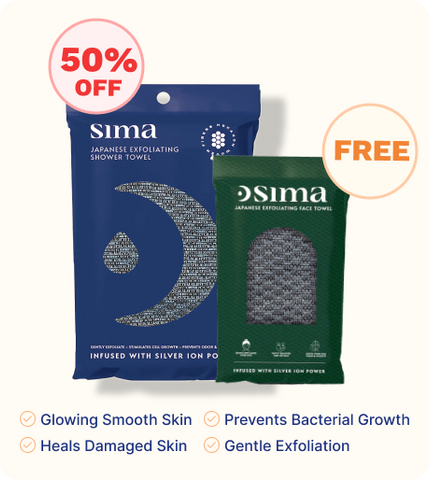 FREE Face Exfoliator + 50% Off on Sima® Japanese Exfoliating Shower Towel (Free Shipping)