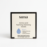 Amino acid foaming cleansing towels