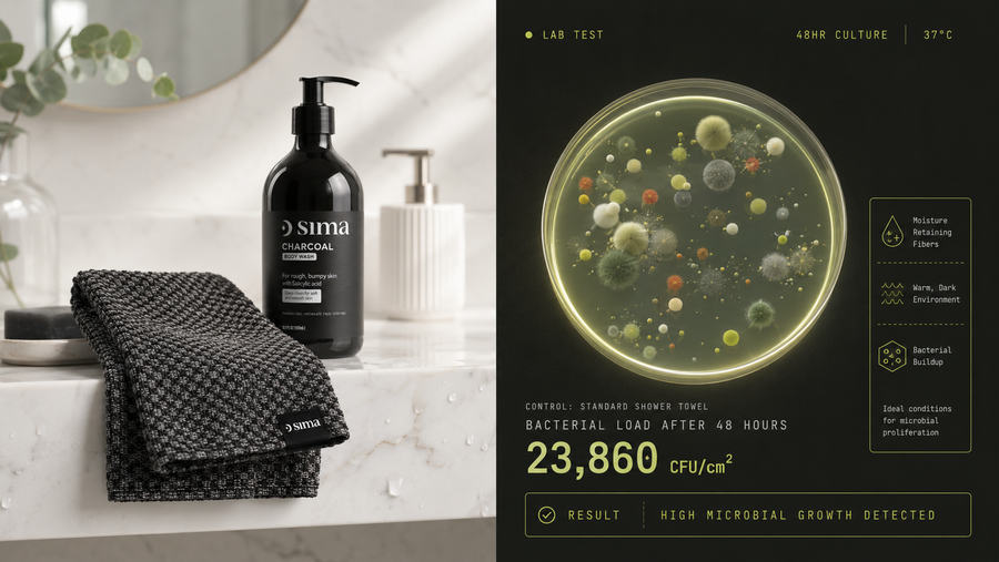 Loofah bacteria lab test