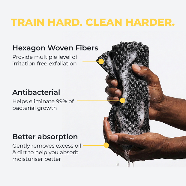 Sima® Japanese Exfoliating Shower Towel - backance