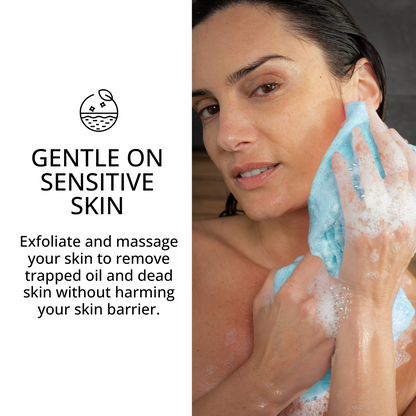 Sima Japanese Exfoliating Shower Towel – Ocean Blue