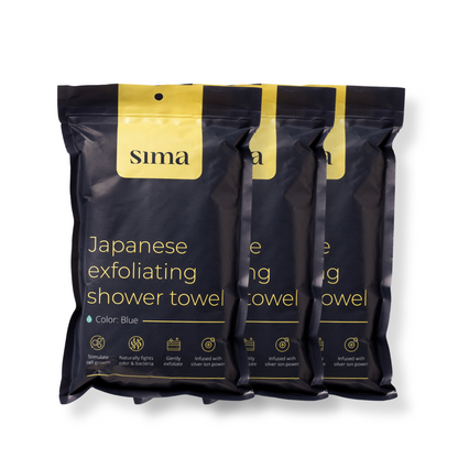 Sima Japanese Exfoliating Shower Towel