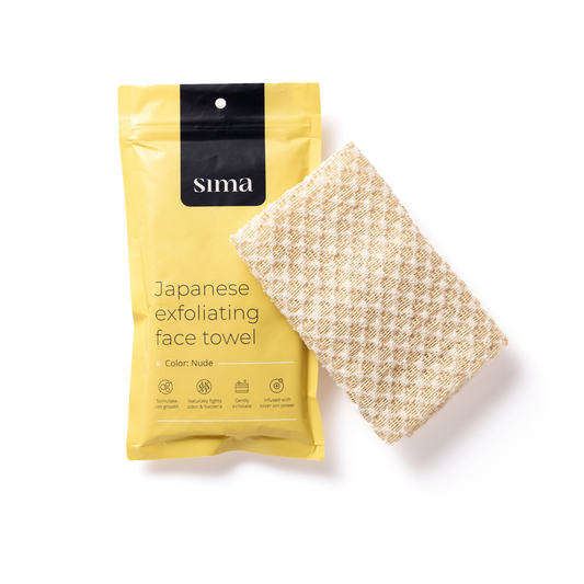 Sima Face Exfoliating Towel for Sensitive Skin – Nude Color