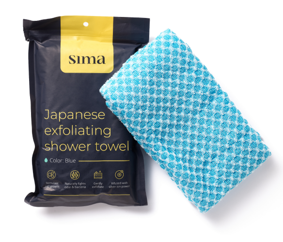 Sima Japanese Exfoliating Shower Towel