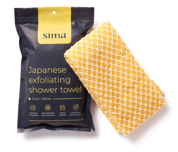 Sima Japanese Exfoliating Shower Towel