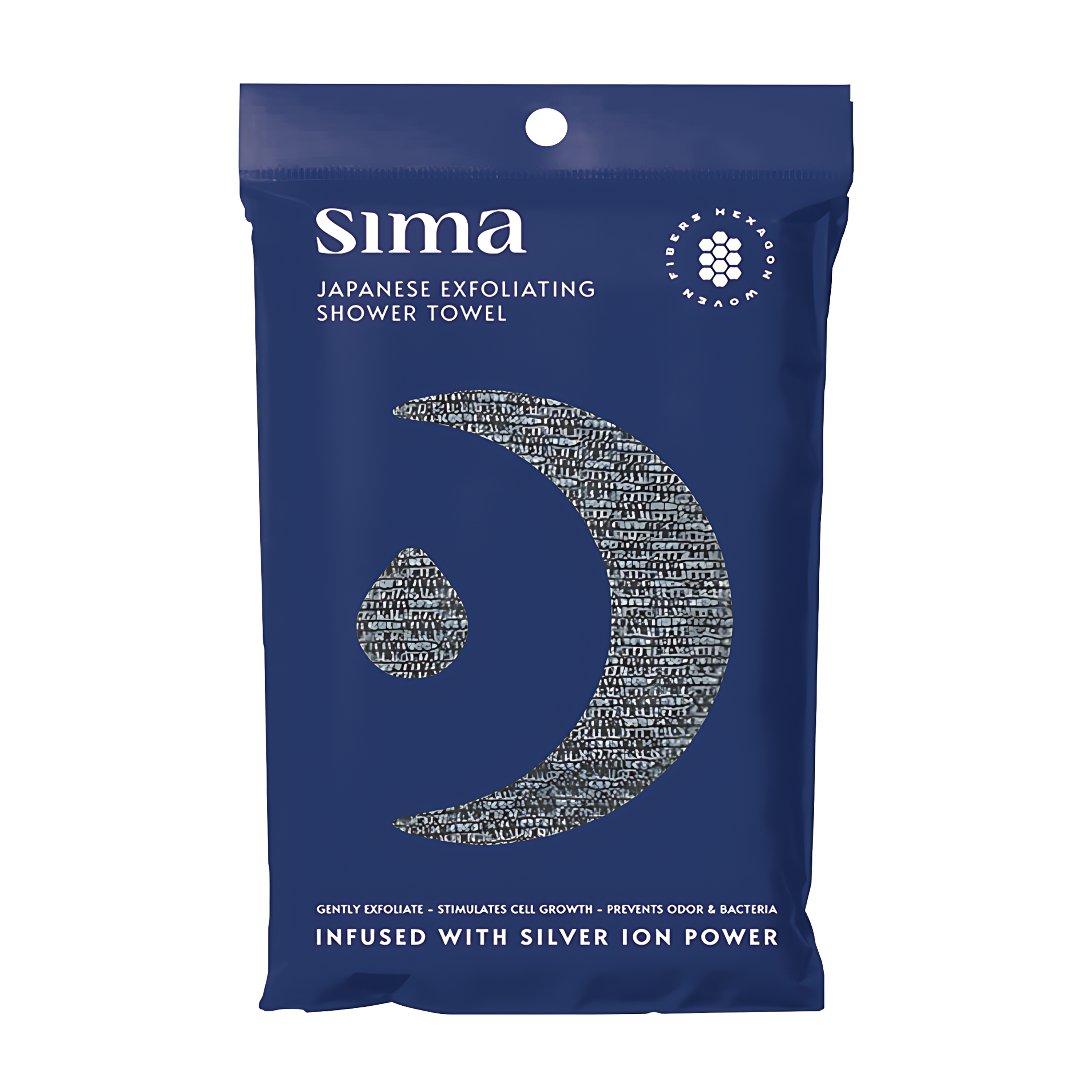 Sima Exfoliate Antibacterial Shower Towel