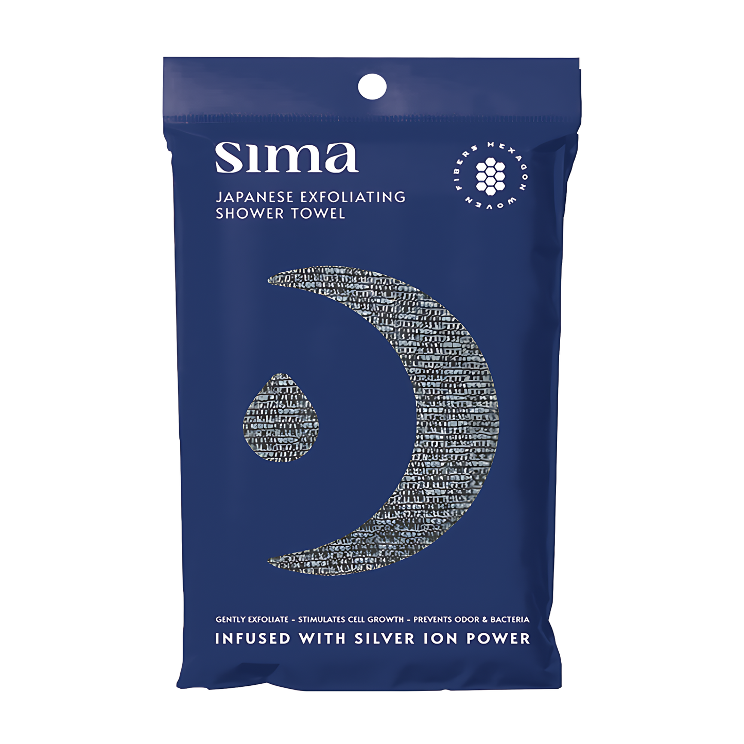 Sima Exfoliate Antibacterial Shower Towel