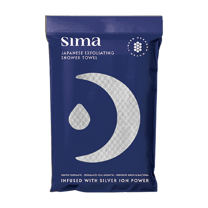 Sima Japanese Exfoliating Shower Towel - White
