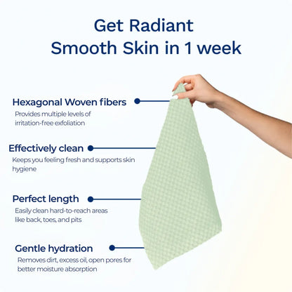 Sima Japanese Exfoliating Shower Towel – Aloe Green