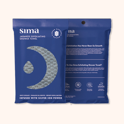 SIMA Hexagon Exfoliating Antibacterial shower towel