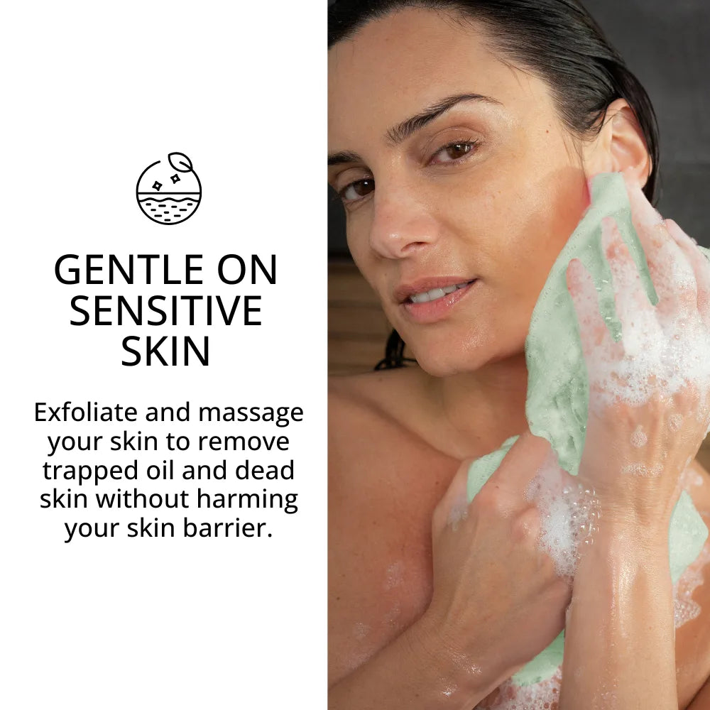 Sima Japanese Exfoliating Shower Towel – Aloe Green