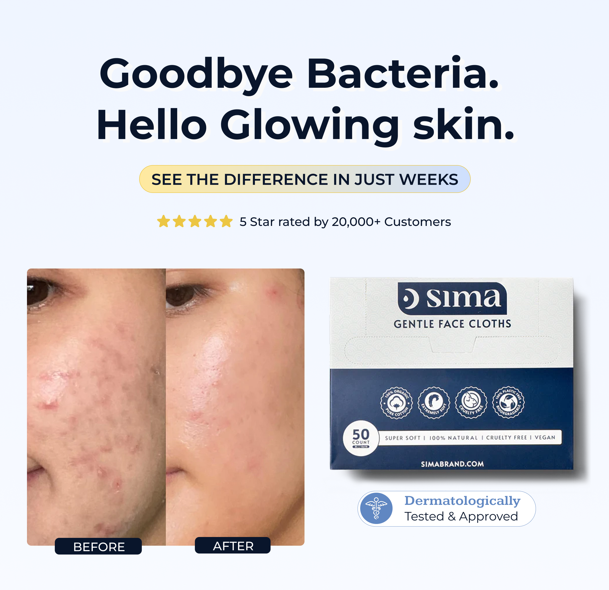 Gentle face cloths